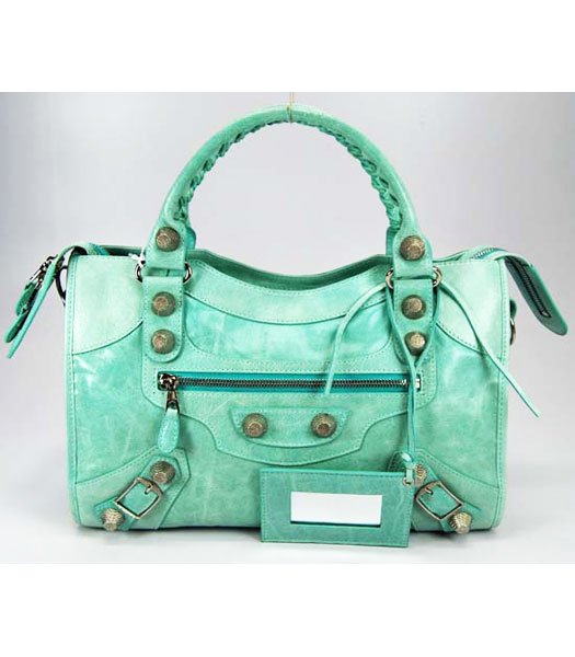 Balenciaga Giant City borsa Aqua Verde